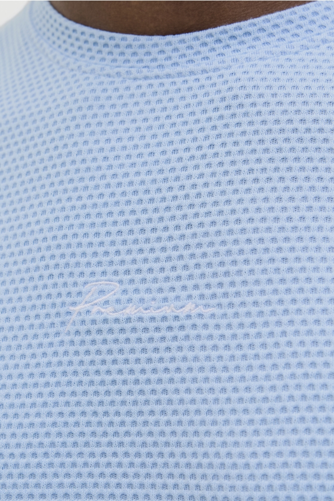 JPRBLAFRANCO SS TEE CREW NECK LN 12175825 CHAMBRAY BLUE